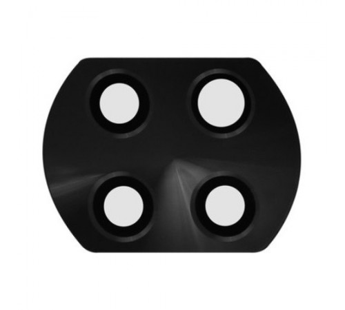 Скло камери для Xiaomi Redmi Note 9T, чорне, без рамки