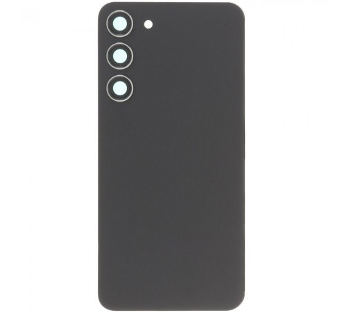 Задняя панель корпуса для Samsung S916 Galaxy S23 Plus, черная (Phantom Black) + стекло камеры