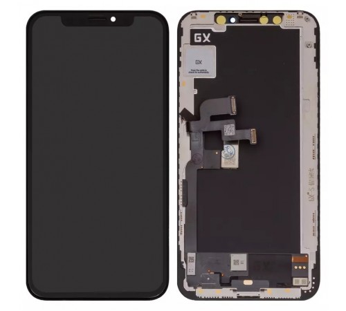 Дисплей для iPhone XS, чорний, з рамкою, High Copy (AMOLED), GX OEM hard