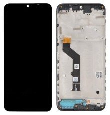 Дисплей для Motorola Moto E7 Plus XT2081-1, черный, с рамкой, High Copy