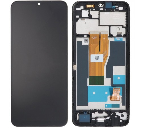 Дисплей для Realme C33, черный, с рамкой, Original (PRC)