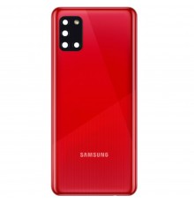Задня панель корпусу для Samsung A315 Galaxy A31, червона (Prism Crush Red) + скло камери