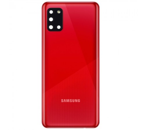Задняя панель корпуса для Samsung A315 Galaxy A31, краснаяя (Prism Crush Red) + стекло камеры