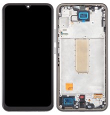 Дисплей для Samsung A346 Galaxy A34 5G, серебристый (Silver), с рамкой, High Copy (OLED) (Small LCD)