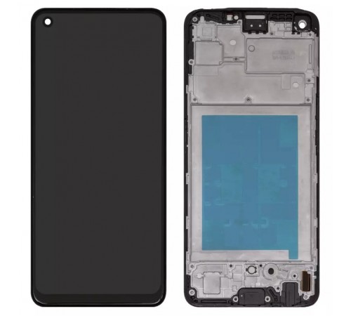 Дисплей для Realme 7 Pro, чорний, з рамкою, Copy, RMX2170