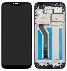Дисплей для Motorola XT1955 Moto G7 Power, синий (Marine Blue), с рамкой, High Copy