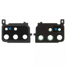 Стекло камеры для Samsung G985 Galaxy S20 Plus, серое (Cosmic Grey), с рамкой