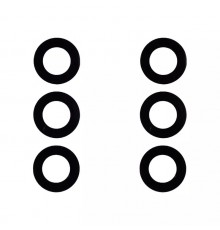 Скло камери для Samsung A145 Galaxy A14, A146 Galaxy A14 5G, A146B Galaxy A14 5G, A146P Galaxy A14 5G, чорне, без рамки, комплект 3 шт.