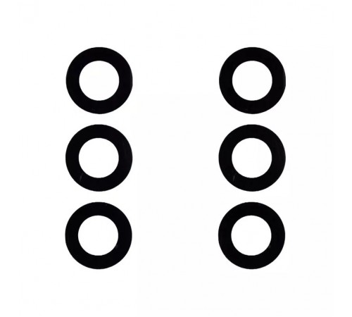 Скло камери для Samsung A145 Galaxy A14, A146 Galaxy A14 5G, A146B Galaxy A14 5G, A146P Galaxy A14 5G, чорне, без рамки, комплект 3 шт.