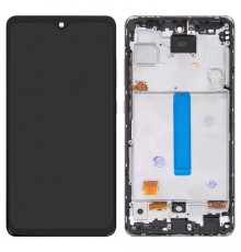 Дисплей для Samsung A525 Galaxy A52, A526 Galaxy A52 5G, черный, с рамкой, High Copy с широким ободком, (OLED 6,3")