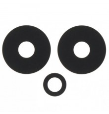 Скло камери для Xiaomi Poco X4 GT, чорне, без рамки, комплект 3 шт.