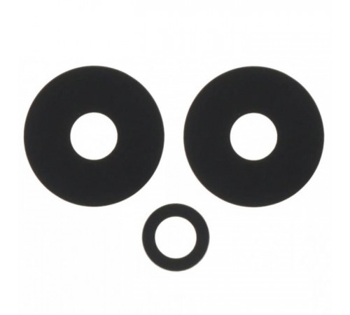 Скло камери для Xiaomi Poco X4 GT, чорне, без рамки, комплект 3 шт.