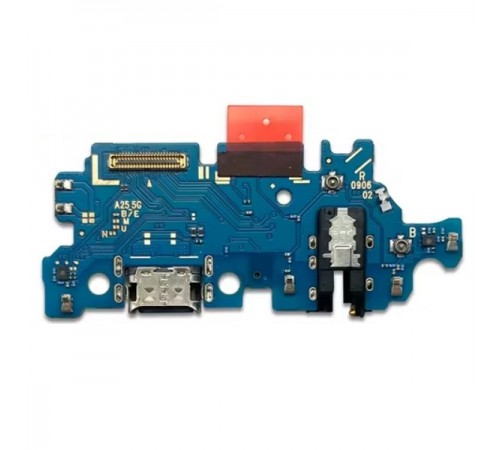 Шлейф для Samsung A256 Galaxy A25, коннектора зарядки, з мікрофоном, з компонентами, плата зарядки, Original (PRC)