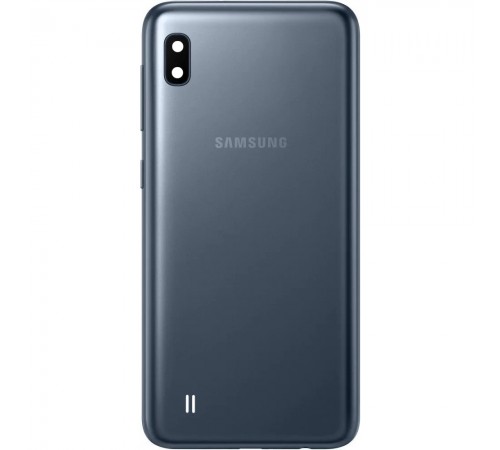 Задня панель корпусу для Samsung A105F/DS Galaxy A10, чорна + скло камери, Copy Задня панель корпусу для Samsung A105F/DS Galaxy A10, чорна + скло камери, Copy