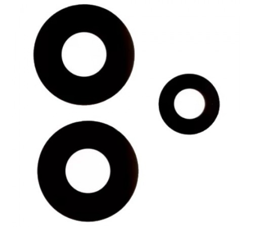 Скло камери для Xiaomi Redmi Note 12 4G, чорне, без рамки, комплект 3 шт.