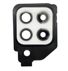 Стекло камеры для Samsung A225 Galaxy A22, белое, с рамкой