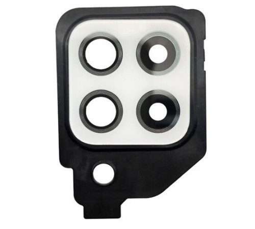 Стекло камеры для Samsung A225 Galaxy A22, белое, с рамкой