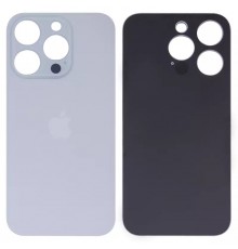 Задняя панель корпуса для iPhone 15 Pro, белая, не нужно снимать стекло камеры, High Copy big hole