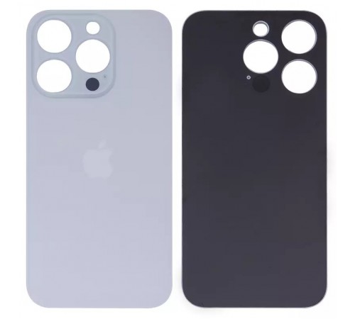 Задняя панель корпуса для iPhone 15 Pro, белая, не нужно снимать стекло камеры, High Copy big hole