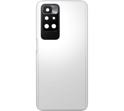 Задняя панель корпуса для Xiaomi Redmi 10 (2021), Redmi 10 (2022), белая (Pebble White) + стекло камеры