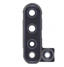 Скло камери для Huawei Nova 5i, з рамкою, чорне