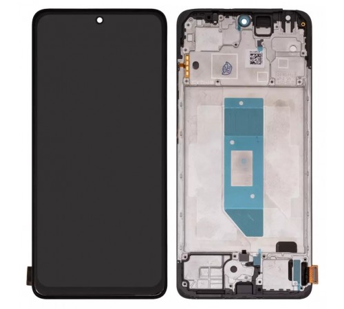 Дисплей для Xiaomi Redmi Note 14 4G, чорний, з рамкою, Copy, (TFT), 159.6mm, 24117RN76G, 24117RN76O