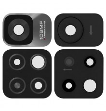 Скло камери для Xiaomi Redmi Note 11 Pro Plus 5G, чорне, без рамки