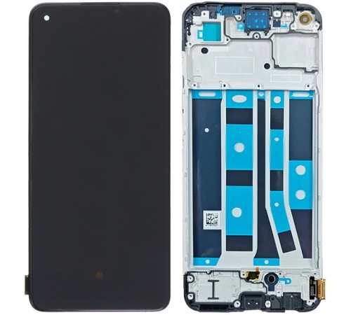 Дисплей для Oppo A78 4G (CPH2565), черный, с рамкой, Copy (TFT)