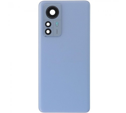 Задняя панель корпуса для Xiaomi 12 Pro, синяя + стекло камеры