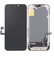 Дисплей для iPhone 12 mini, черный, с рамкой, High Copy (OLED), DD OEM hard