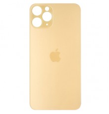Задня панель корпусу для iPhone 11 Pro, золотиста, не потрібно знімати скло камери, Original (PRC), big hole, matte gold
