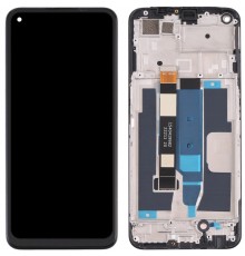 Дисплей для Realme 8 5G,  8S 5G, черный, с рамкой, High Copy