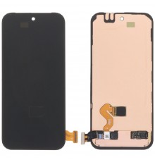 Дисплей для Google Pixel 9 Pro, чорний, з рамкою, зі шлейфом сканера відбитка пальця (Touch ID), Original (PRC), GR83Y, GEC77, GWVK6