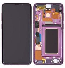 Дисплей для Samsung G965 Galaxy S9 Plus, фиолетовый, с рамкой, Original, сервисная упаковка, lilac purple, #GH97-21691B/GH97-21692B