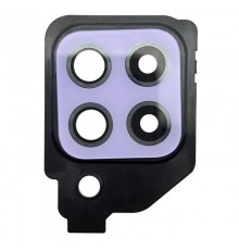 Стекло камеры для Samsung A225 Galaxy A22, фиолетовое, с рамкой