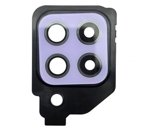 Стекло камеры для Samsung A225 Galaxy A22, фиолетовое, с рамкой