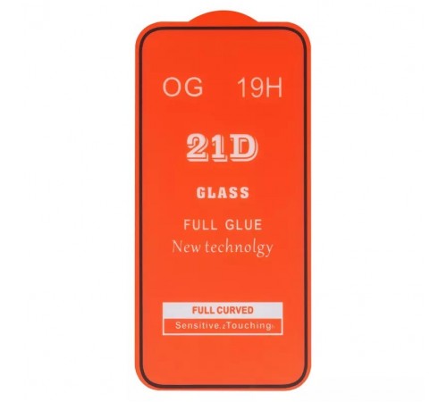 Защитное стекло для Apple iPhone 15 Pro Max, совместимо с чехлом, Full Glue, (без упаковки), черный