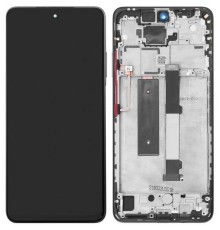 Дисплей для Xiaomi Mi 10 Lite, черный (Cosmic Gray), с рамкой, Original (PRC), M2002J9G