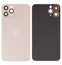 Задня панель корпусу для iPhone 11 Pro, золотиста + скло камери, small hole, matte gold
