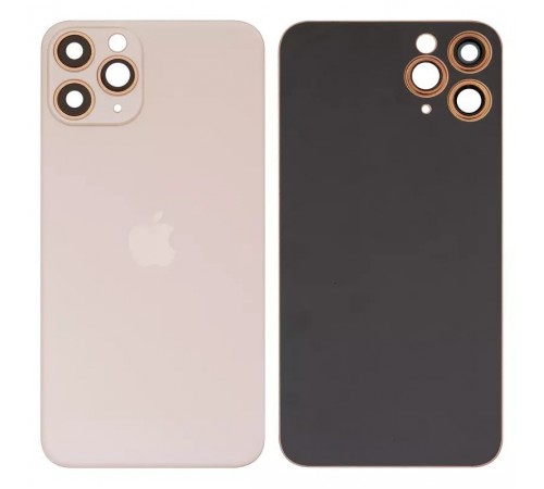 Задня панель корпусу для iPhone 11 Pro, золотиста + скло камери, small hole, matte gold