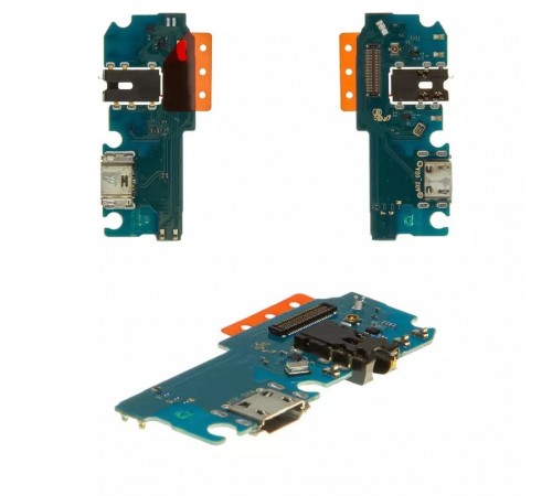 Шлейф для Samsung A022F Galaxy A02, коннектора зарядки, коннектора наушників, мікрофона, плата зарядки, High Copy