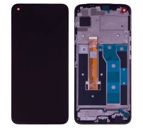 Дисплей для Realme 6, чорний, з рамкою, High Copy, RMX2001, #DI0649JN00