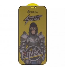 Защитное стекло для Apple iPhone 12, iPhone 12 Pro, совместимо с чехлом, Full Glue, Anti-Static, Anti-Peeping, черный, gorilla