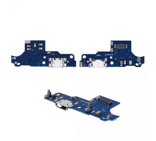 Шлейф для Motorola Moto E7 Plus XT2081-1, мікрофона, коннектора зарядки, плата зарядки, High Copy