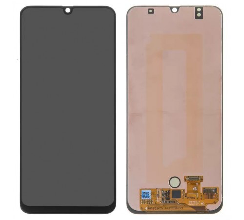 Дисплей для Samsung A505 Galaxy A50, A507 Galaxy A50s, чорний, без рамки, Оригінал (переклеєне скло)