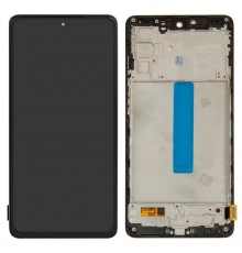 Дисплей для Samsung M526 Galaxy M52, черный, с рамкой, High Copy (OLED)