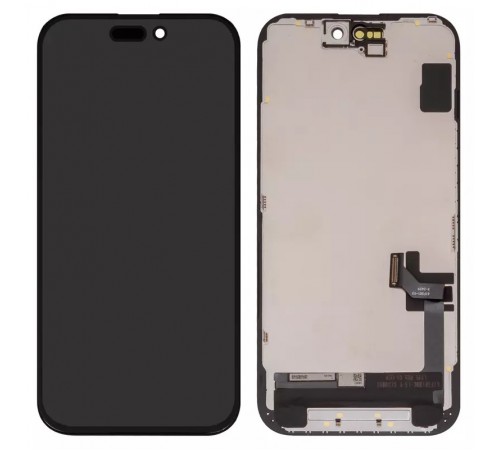 Дисплей для iPhone 15, черный, с рамкой, Copy, (TFT), ZY, LTPS