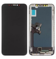 Дисплей для iPhone X, черный, с рамкой, Copy, Tianma, (TFT)