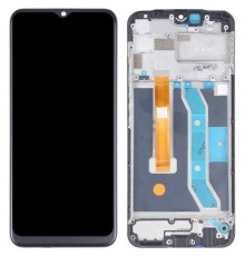 Дисплей для Realme C12, чорний, з рамкою, High Copy