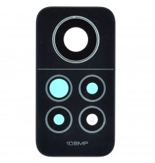 Скло камери для Xiaomi Redmi Note 12 Pro 4G, чорне, з рамкою